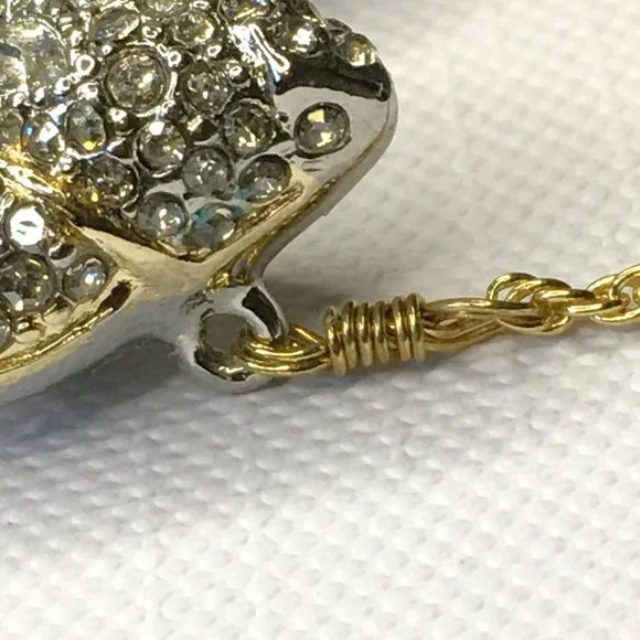 𝐀𝐋𝐄𝐗𝐈𝐒 𝐁𝐈𝐓𝐓𝐀𝐑 Labradorite & Crystal Love Birds Pendant Necklace - Picture 7 of 11